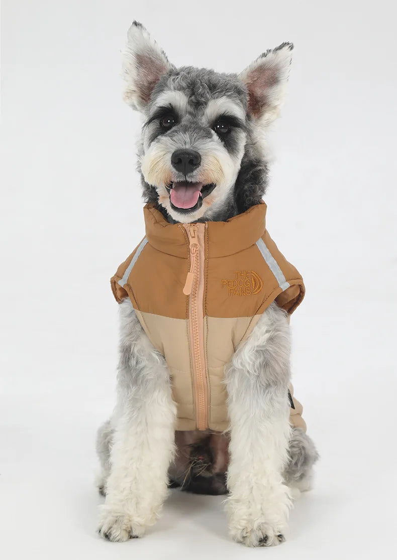 Autumn And Winter Waterproof Reflective Small Medium Large Dog Cotton Clothes Can Be Pulled Dog Clothes Pet Clothing