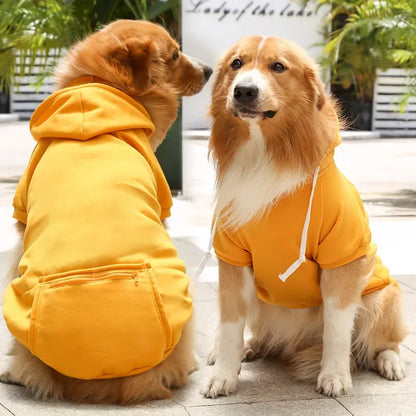 Big Dog Hoodies Autumn and Winter Pet Zipper Pocket Hoodies for Large Medium Sized Dog Clothes Pet Clothing