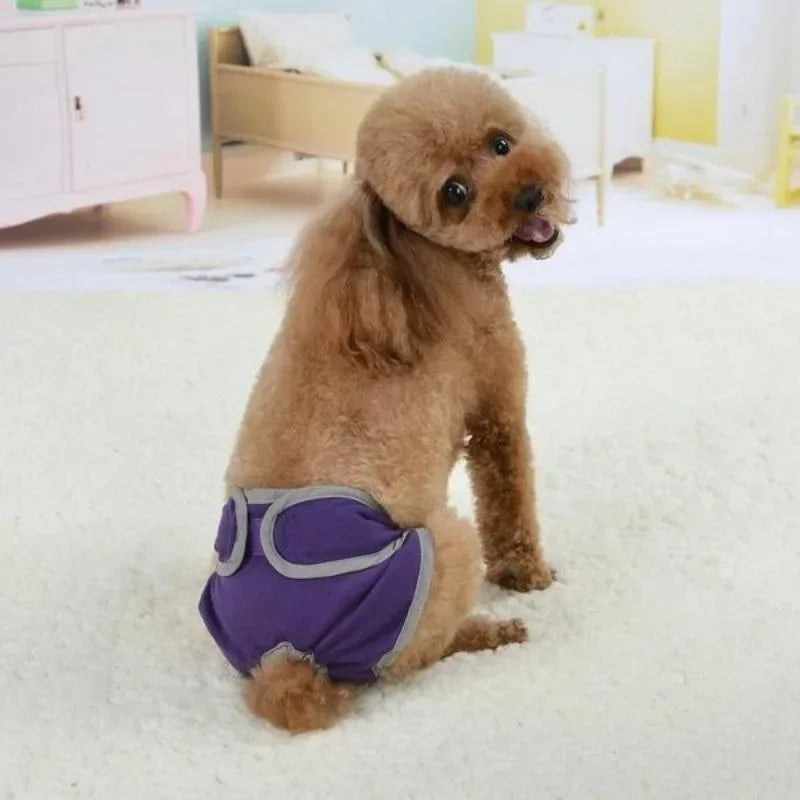 Washable Dog Diapers Physiological Pant Female Puppy Panties Shorts Underwear Cotton Female Dog Diper Panties Dog Cat Clothes