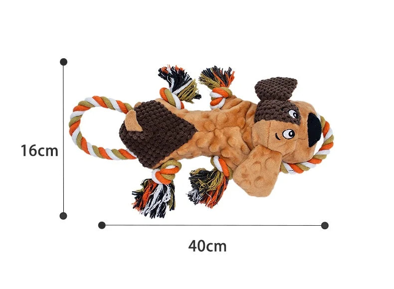 New Sell Well Plush Dog Toy Animals Shape Bite Resistant Squeaky Toys Corduroy Dog Toys For Small Large Dogs Puppy Pets Toys