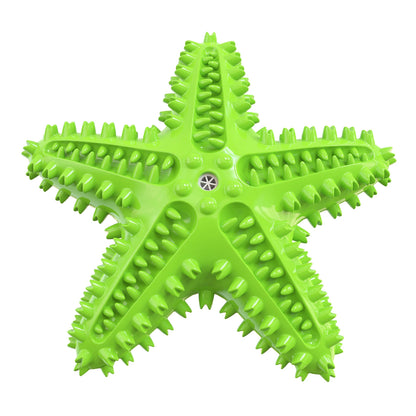 Squeak Toothbrush Chew Dog Toy Starfish Soft Rubber Puppy Plaything Interactive Chewing Dogs Toys With Sound Aggressive Chew Toy