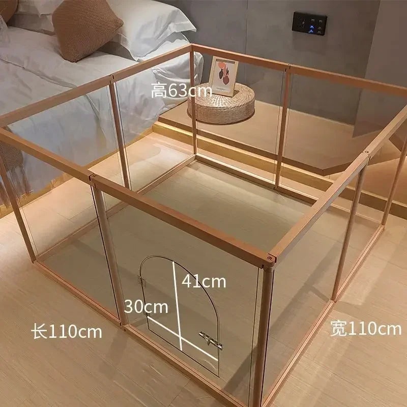 Pet pen dog cage Indoor villa for small and medium-sized dogs with fence and isolation gate in domestic kennel