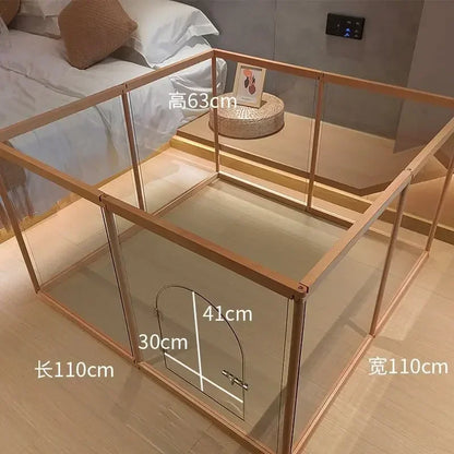 Pet pen dog cage Indoor villa for small and medium-sized dogs with fence and isolation gate in domestic kennel