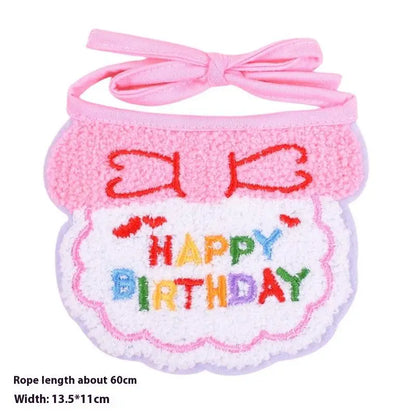 the BIRTHDAY DOGGY - Pet Cat/Dog Birthday Scarf/Hat Set, Cat/Dog Birthday Party Supplies, Pet Scarf Birthday, Hat/Scarf Small/Medium Pet Accessories