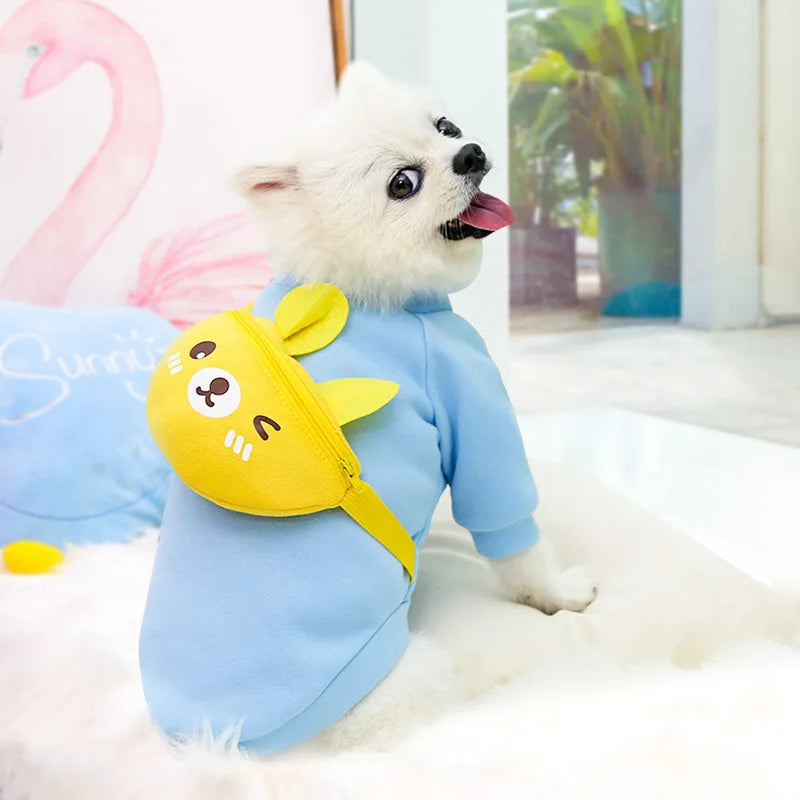 Dog Clothes Autumn Winter Pet Dog Hoodies Pug French Bulldog Chihuahua Clothes Puppy Dog Costume Pet Clothes Harness Sweatshirt