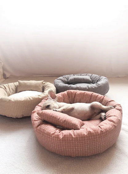 All Season Dog Cat Bed Washable Pet House Soft Warm Cushion for Small Medium Large Pets