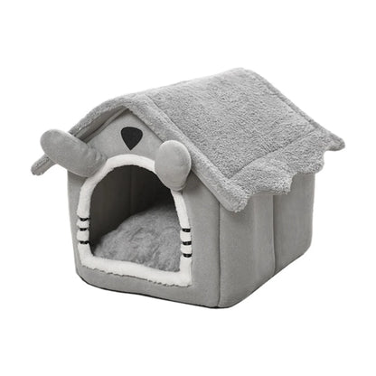 the VELVET DOG - Indoor Warm Doghouse, Soft Pet Bed Tent House, Dog Kennel Cat Bed with Removable Cushion Suitable for Small/Medium/Large Pets