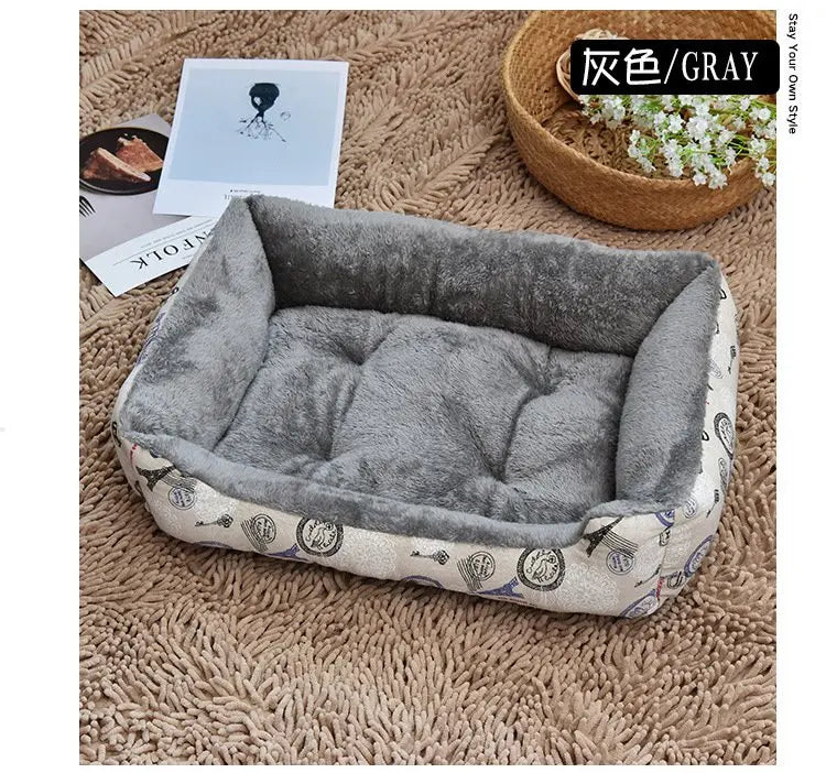 68x55cm Warm Dog House Soft Cat Litter Four Seasons Nest Pet Large Bed Baskets Waterproof Kennel For Cat Puppy Drop Shipping
