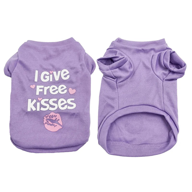 the TINYTAIL COTTON SHIRT - Cheap Cotton Puppy Dog T-Shirt for Small Dogs, Hot Sale Print Pet Clothes, Yorkshire, Pomeranian, Pug, Cat Shirts