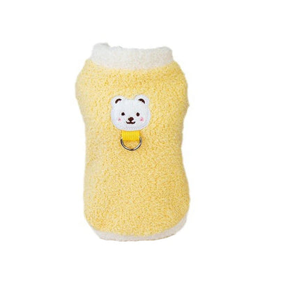 Winter Warm Dog Clothes with D-ring Plush Dog Coat for Small Medium Dogs Soft Puppy Clothes Chihuahua Yorkie Clothing Pet Supply