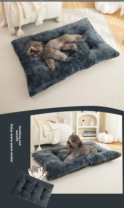 New Autumn  Winter High-End Pet Mat Dog Mat Long Plush Winter Warm Pet Mat Dog Bed Comfortable Cat House Dog House Pet House Mat