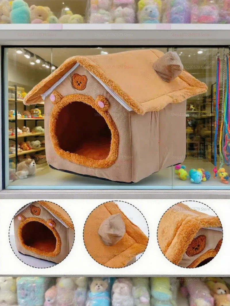 Foldable Washable Pet House for Small Dogs and Cats Removable Soft Cave Sofa Bed Extra Small Puppy Puppy Cave Indoor Outdoor Use