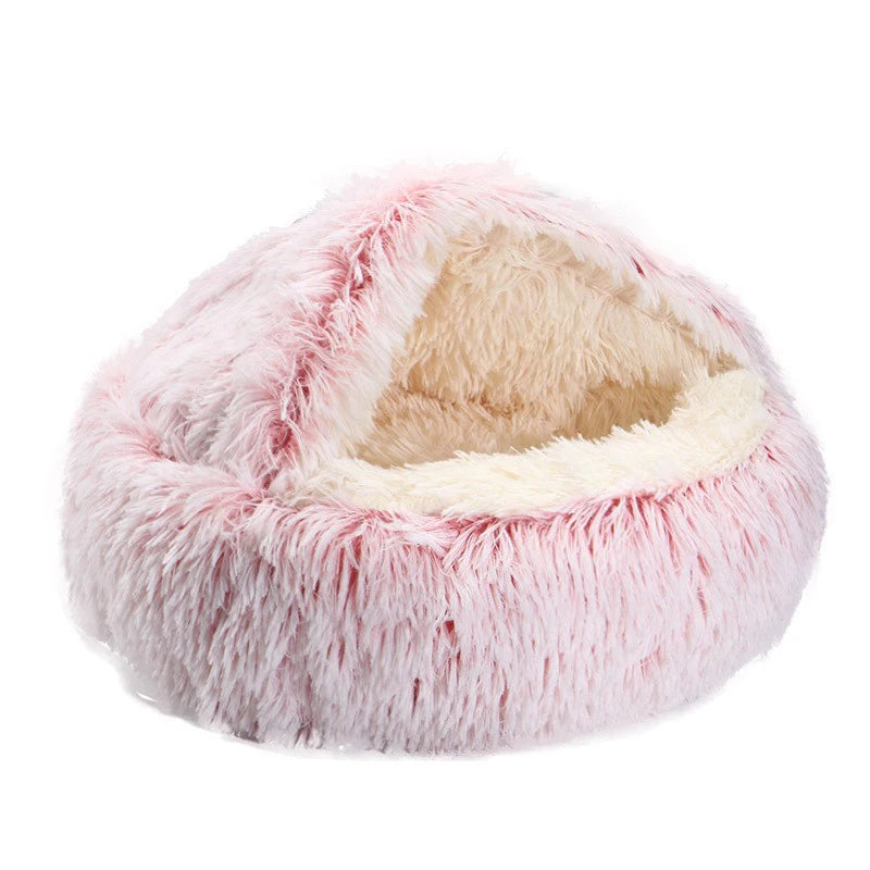 Cat Litter Crystal Plush Dog Kennel Plush Pet Kennel Shipping Deep Sleep Half Pack Warm Vacuum Round