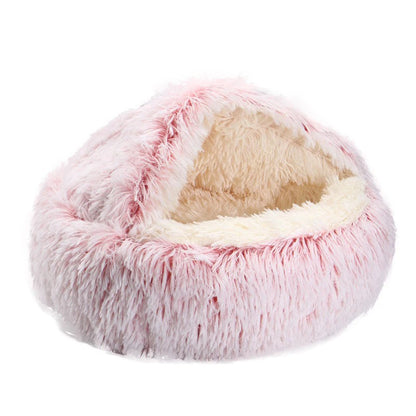 Cat Litter Crystal Plush Dog Kennel Plush Pet Kennel Shipping Deep Sleep Half Pack Warm Vacuum Round
