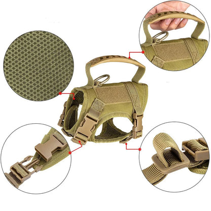 600D Cat Tactical Vest Pet Chest Strap Vest Type Puppy Cat Training Clothing Small Dog Vest