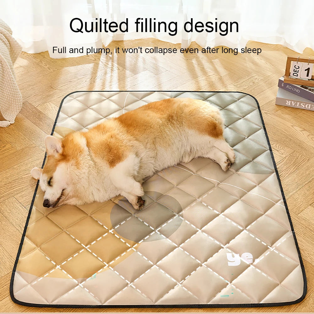Foldable Dog Cat  Bed for Large Medium Small Pets – Portable & Space-Saving Pet Mat Soft Washable Cushion with Non-Slip Bottom