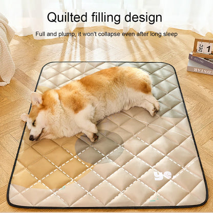 Foldable Dog Cat  Bed for Large Medium Small Pets – Portable & Space-Saving Pet Mat Soft Washable Cushion with Non-Slip Bottom