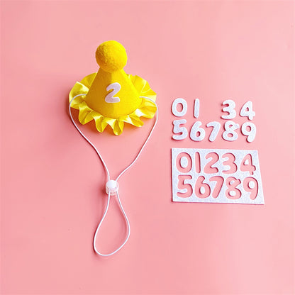 Dog Birthday Scarf Hat Set Cat Birthday Party Supplies Pet Scarf Puppy Birthday Lace Hat Scarf for Small Medium Dog Pet