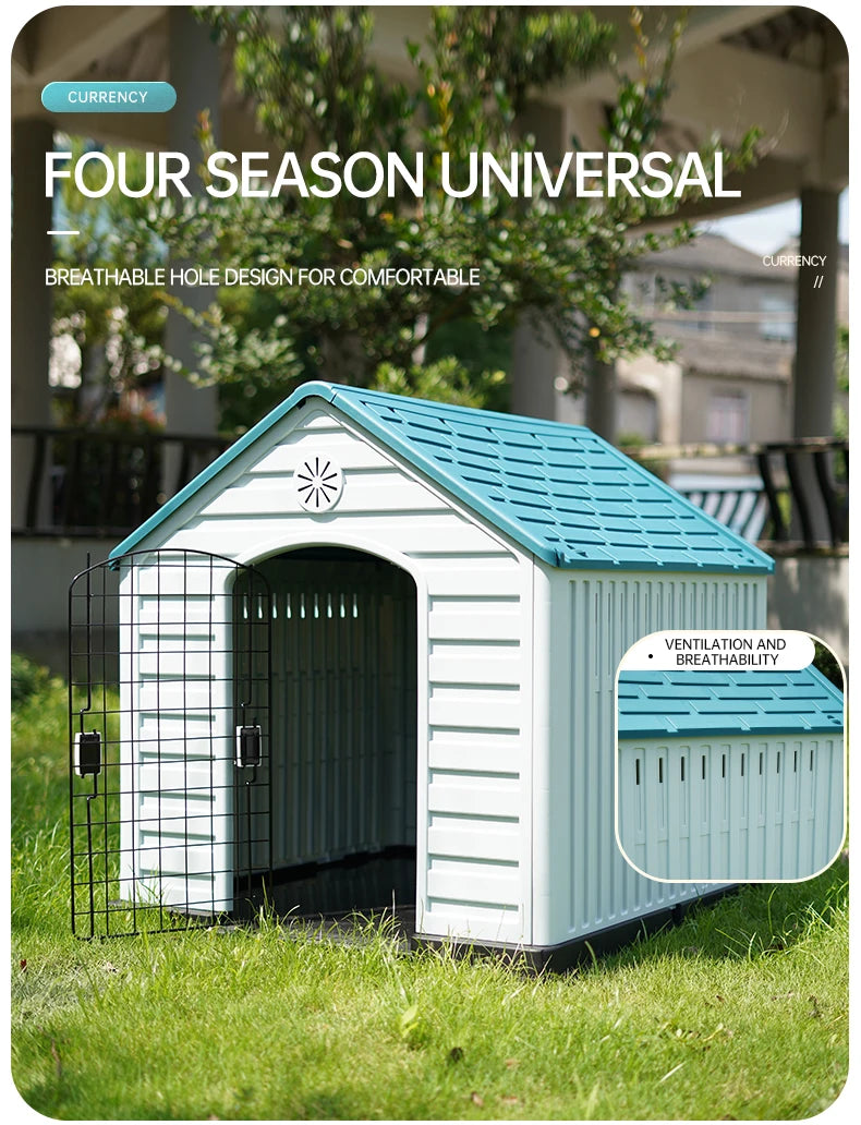 the SNOOPY DOGHOUSE - Luxury Big Plastic Doghouse, Outdoor Large Doghouse, Pet Dog Home