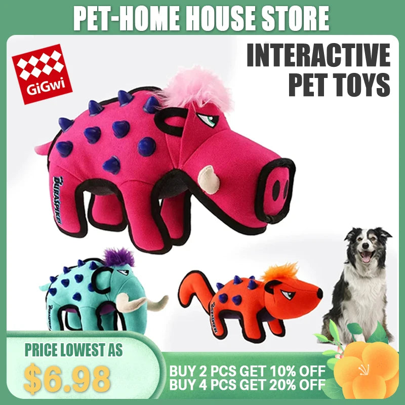GiGwi Dog Toys Canvas Combined Material Bite-resistant Interactive Toy For Dog Molar Training Pet Supplies Aggressive Chewers
