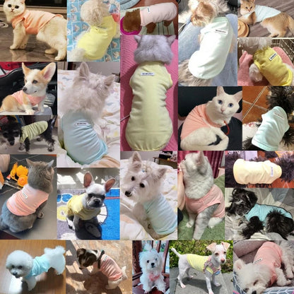 the PAWBREEZE COTTON VEST - Solid Dog Clothes, Summer Cotton Dog Vest, Chihuahua, Bichon Frise, Yorkie, Thin Puppy Breathable Dog Clothing, Pet Vest, Dog Costumes