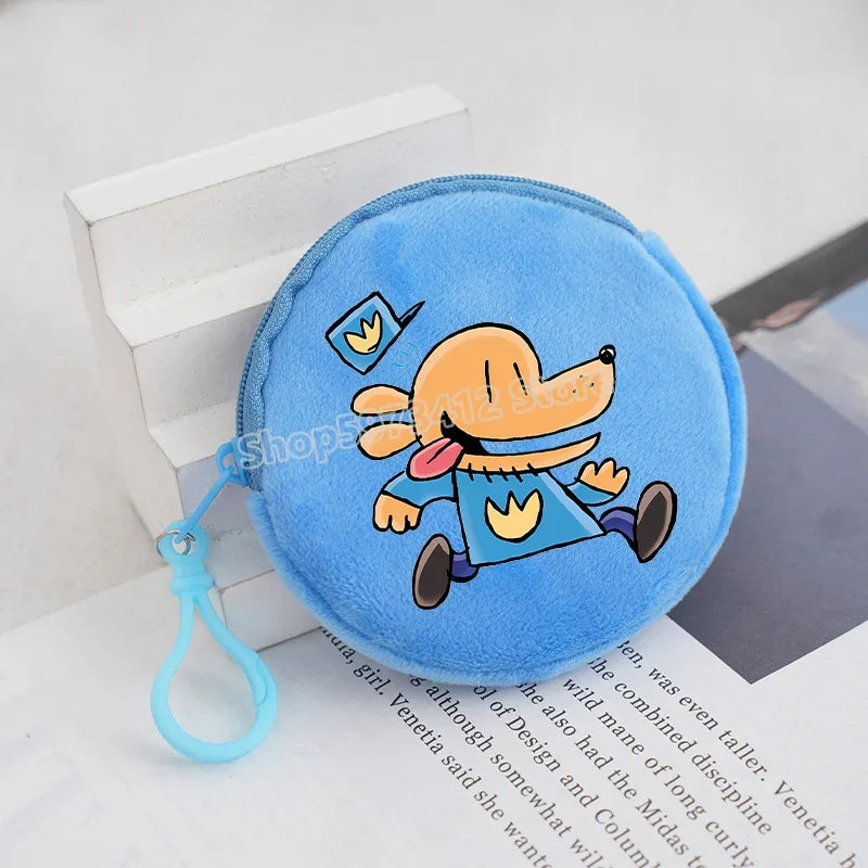 Dog Man Movie Coin Purse Girl Boy Cartoon Wallet Portable Cute Storage Bag Key Pocket Kawaii Handbag Hot Comic Kid Birthday Gift