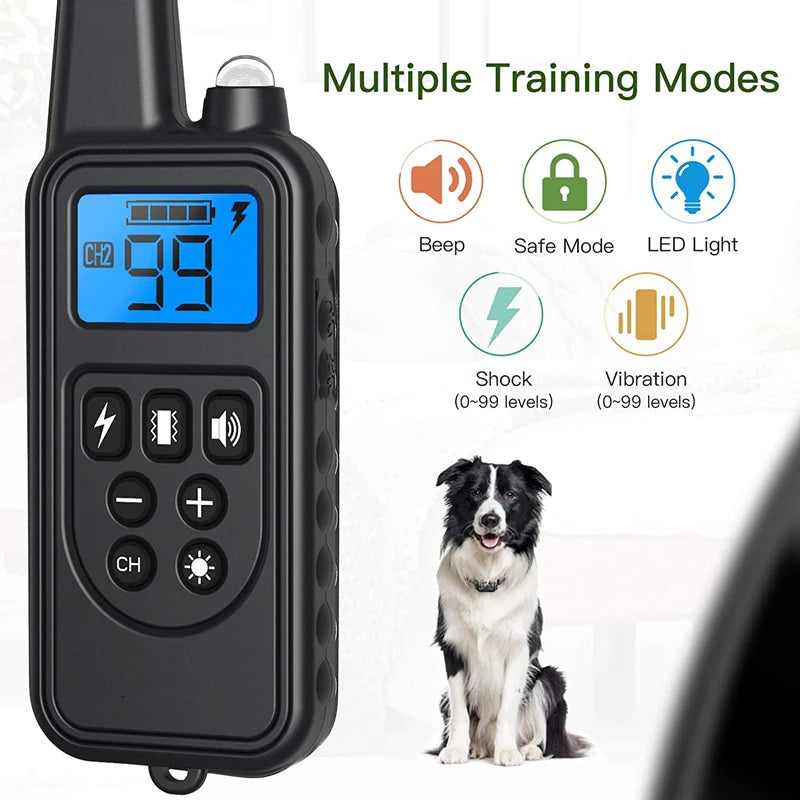 the POWERPET COMMAND PRO - VIP Electric Dog Training Collar, Waterproof Dog Bark Collar, Pet with Remote Control Rechargeable Anti-Barking Device Equipment