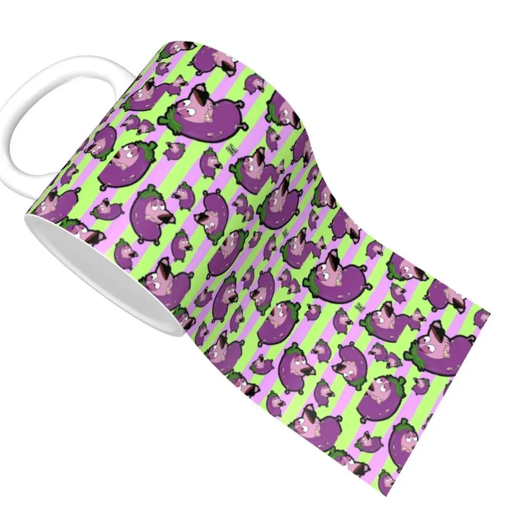 Personalized C-Courage The Cowardly Dog Coffee Mug DIY Ceramic Milk Tea Mug Cup