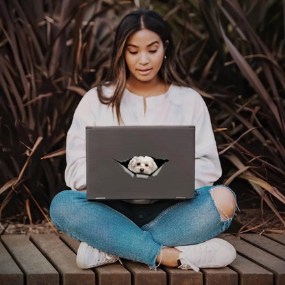 1pc Cute Car Stickers Pet Dog Car Trim Tear Polyethylene Decal Reflective Sticker Waterproof Car Motorcycle Notebook Furniture