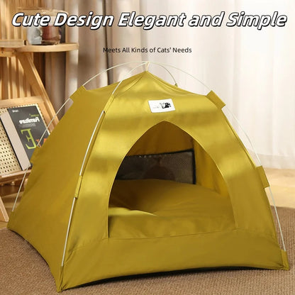 the DOG DOME TENT - Dog/Cat Tent House, Dog/Cat Bed, Cute Pet Bed, Comfortable Breathable Dual-Use for Cats/Dogs Portable