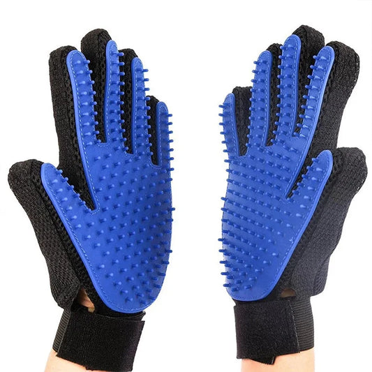 Silicone Pet Grooming Gloves Cats Hair Deshedding Massage Brush Comb Gloves to Bathe Dogs Cleaning Hair Removal for Dog Animal