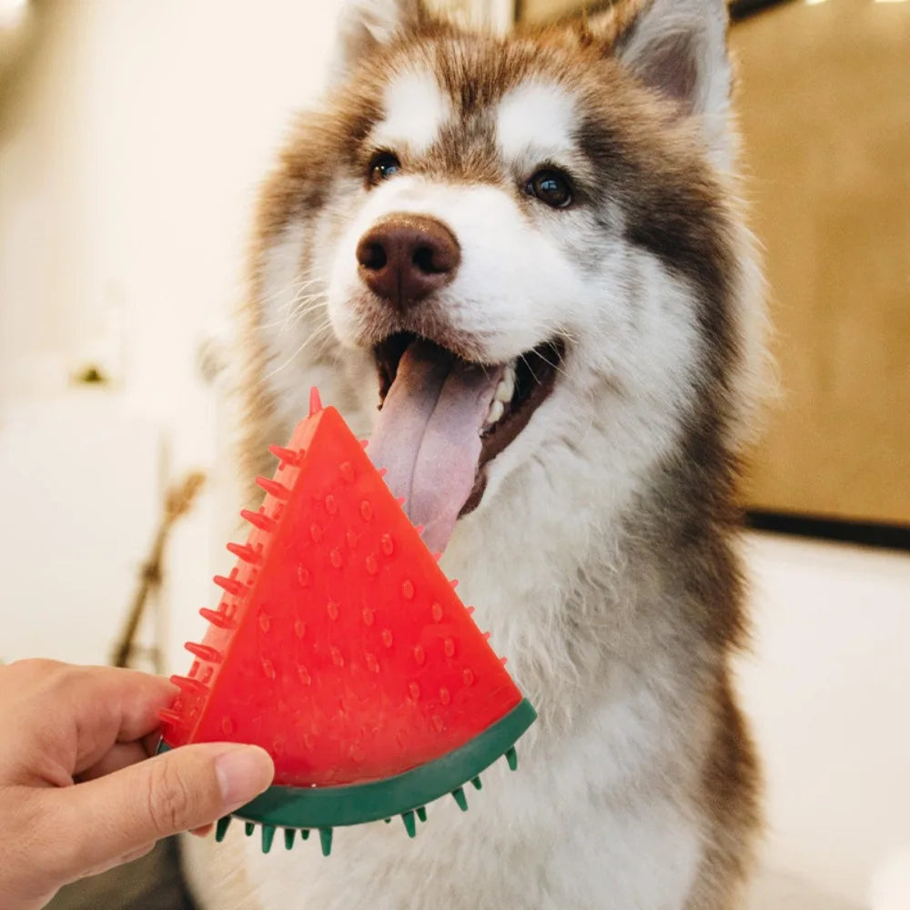 the FRUITFUSION CHEW TOY - Pet Squeaky Chew Toy, Dog Teeth Cleaning Toy, Watermelon Pineapple Lemon Fruit Shape Puppy Bite Resistant Toy, Pet Supplies