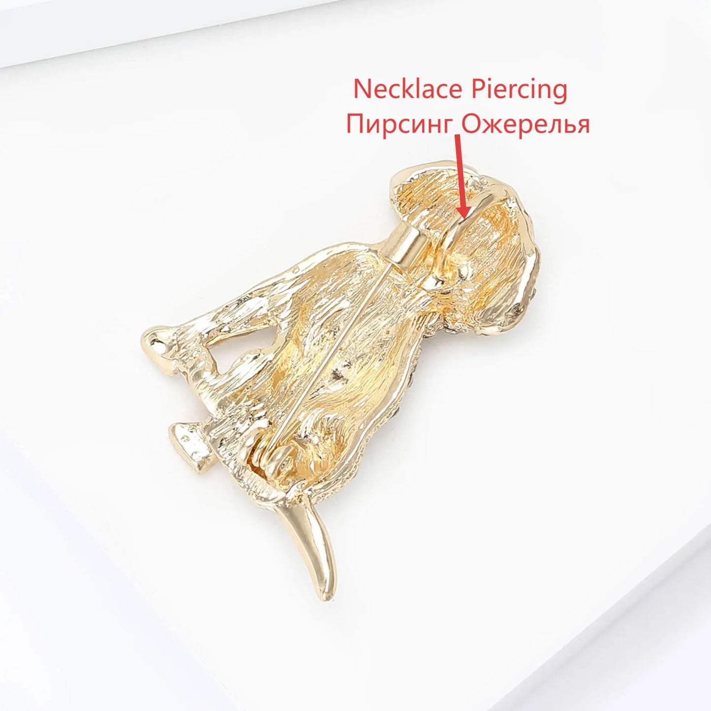 Classic Rhinestone Dog Brooches for Women Enamel Animal Pins Necklace Office Party Friend New Fashion Gifts Jewelry Accessories
