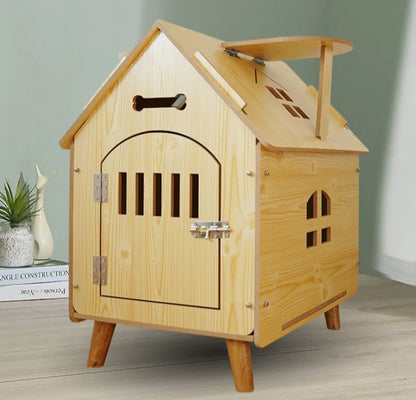 Indoor Dog House Bed Door Small Medium Cat Dog Kennel Outdoor Comfortable Puppy House Inside with Vents Pets Cage Supplies