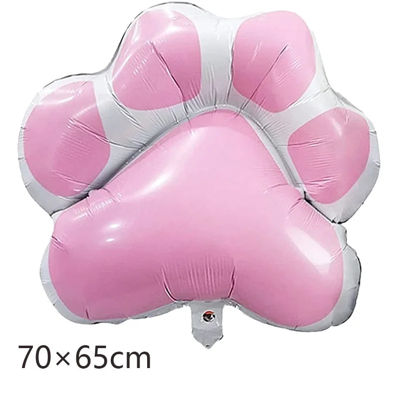Large Dog Party Balloons Decorations Banner Pet Festivals Party Supplies Paw Bone Foil Balloons Pets Birthday Decorations