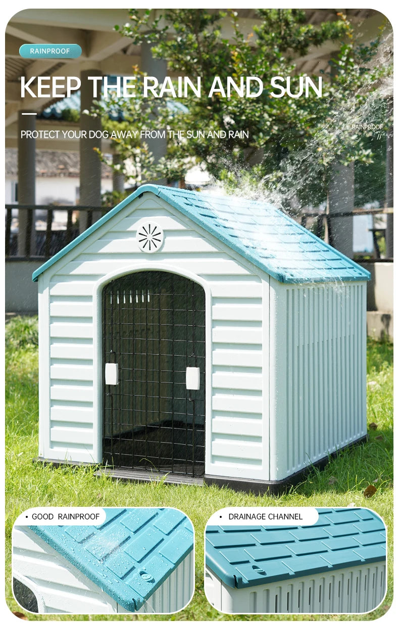 the SNOOPY DOGHOUSE - Luxury Big Plastic Doghouse, Outdoor Large Doghouse, Pet Dog Home