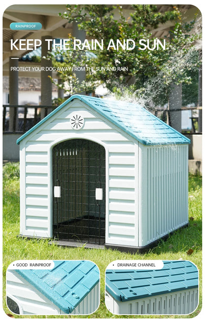 the SNOOPY DOGHOUSE - Luxury Big Plastic Doghouse, Outdoor Large Doghouse, Pet Dog Home