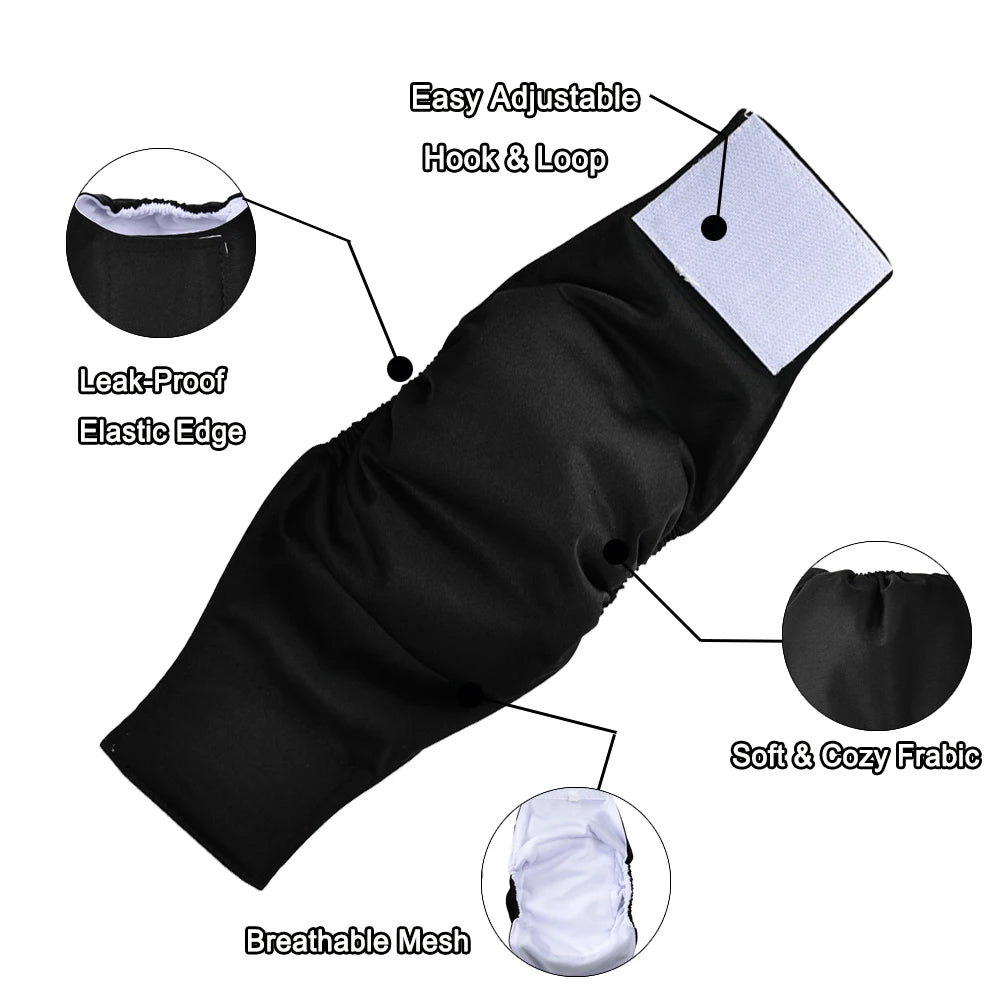 Washable Pet Diapers for Female Male Dogs Breathable Reusable Puppy Sanitary Panties Underwear Chihuahua Menstruation Pant Short