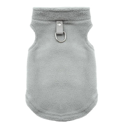 Pet Fleece Vest with Soft and Warm Fleece Sleeveless Design Unconstrained Forelimbs Autumn and Winter Warm Pet Clothing