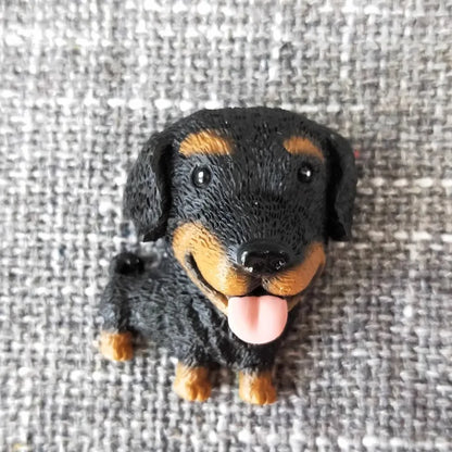 3D animal magnet refrigerator sticker simulation dog labrador Pug corgi Teddy Bichon resin Craft wall door home decoration gifts