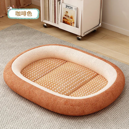 All-weather Small Dog Pet Doghouse for Winter Warmth Thick Cat Bed Dog Mat