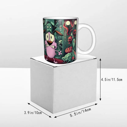 Personalized C-Courage The Cowardly Dog Coffee Mug DIY Ceramic Milk Tea Mug Cup
