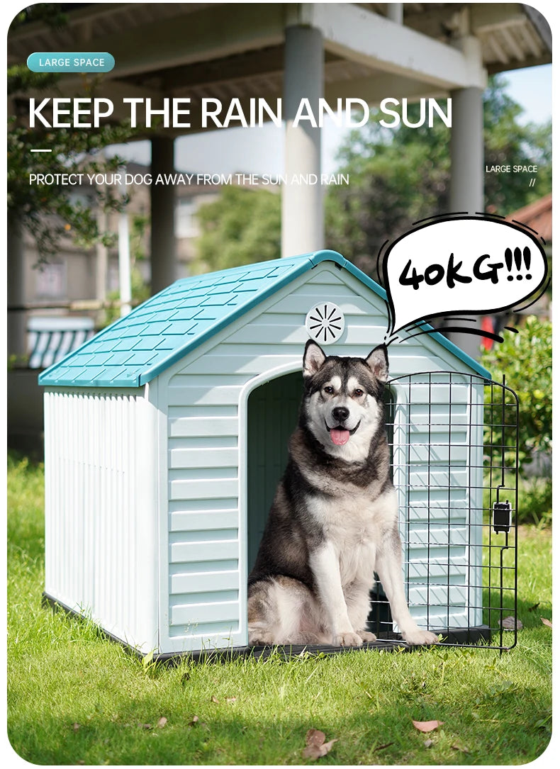 the SNOOPY DOGHOUSE - Luxury Big Plastic Doghouse, Outdoor Large Doghouse, Pet Dog Home