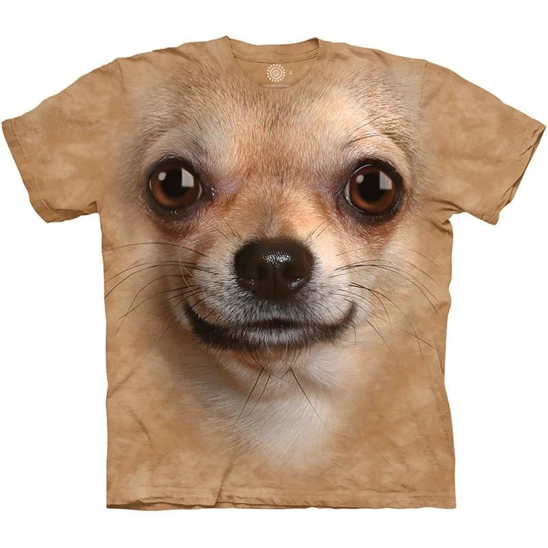 the DOG DAD - Cute Dog Face Graphics T-Shirts, Summer Fashion Short Sleeve Funny 3D Animals Printed T-Shirts, Men's Casual Loose Harajuku Tees