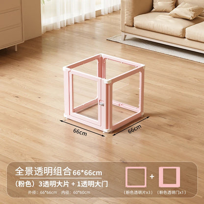 Minimalist Style Pet Supplies Pet Store Doghouse Acrylic Fence Small Pet Dog Interior Decoration Transparent Isolation Pet Bed