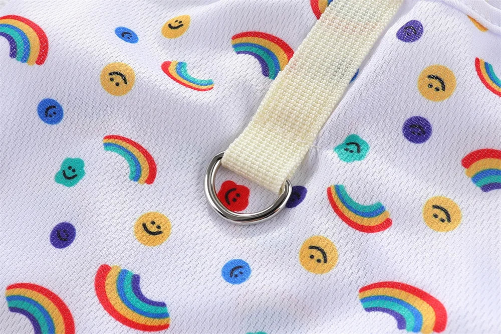 Cute Summer Pet Dog Cooling Vest Cartoon Soft Clothing Summer Casual Shirts Small Medium Large Dogs Puppy French Bulldog Clothes