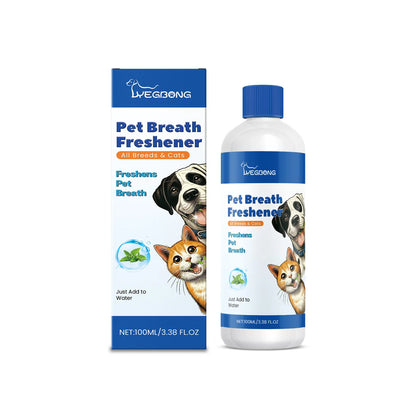 the BREATH FRESHER - Dog Mouth Cleaning Liquid, Tooth Stains Mouth Cleaning, Tartar Removal Bad Breath Freshens, Oral Deodorant Pet Teeth Cleaner Water