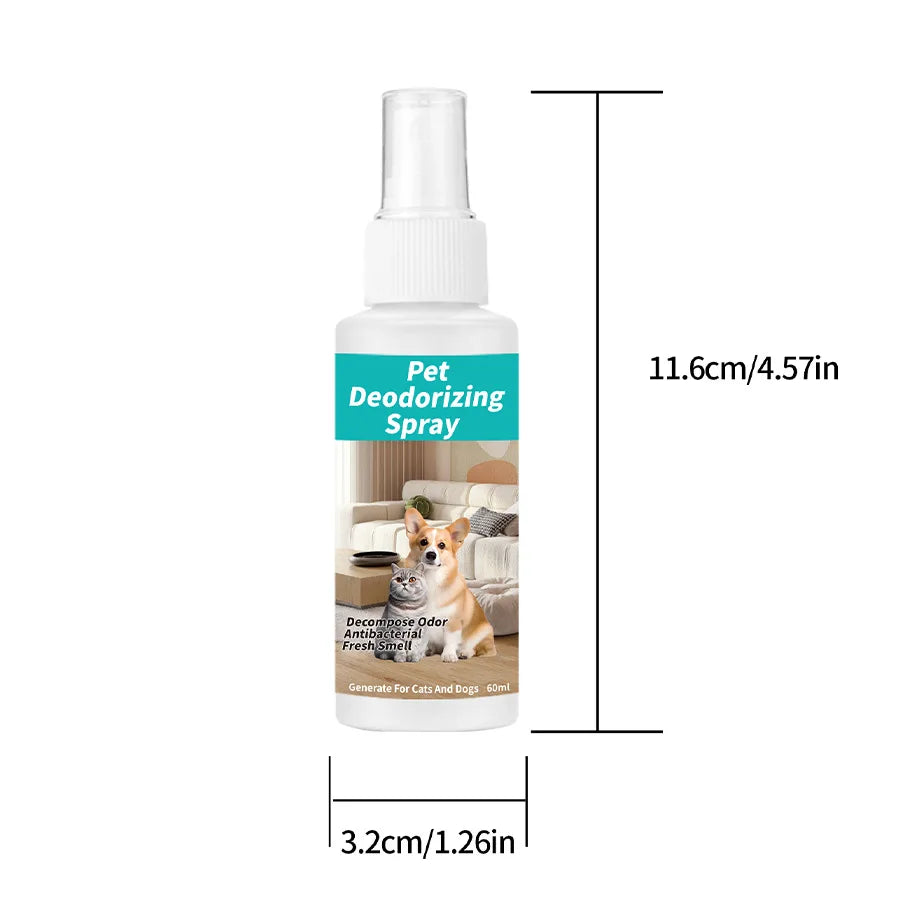 the DEORDORANT SPRAY - Portable Pet Deodorant, Green Tea Fragrance Spray, Bactericidal Deodorant, Non-Pungent Deodorant Dog and Cat Urine Spray