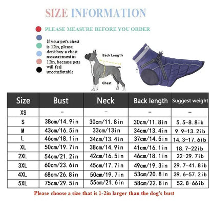 the NIGHTGUARD REFLECTIVE COAT - Medium and Large Dogs Winter Reflective Cotton Coat, Thick and Warm Dog Coat, Night Walking Safety and Cold Proof Clothing