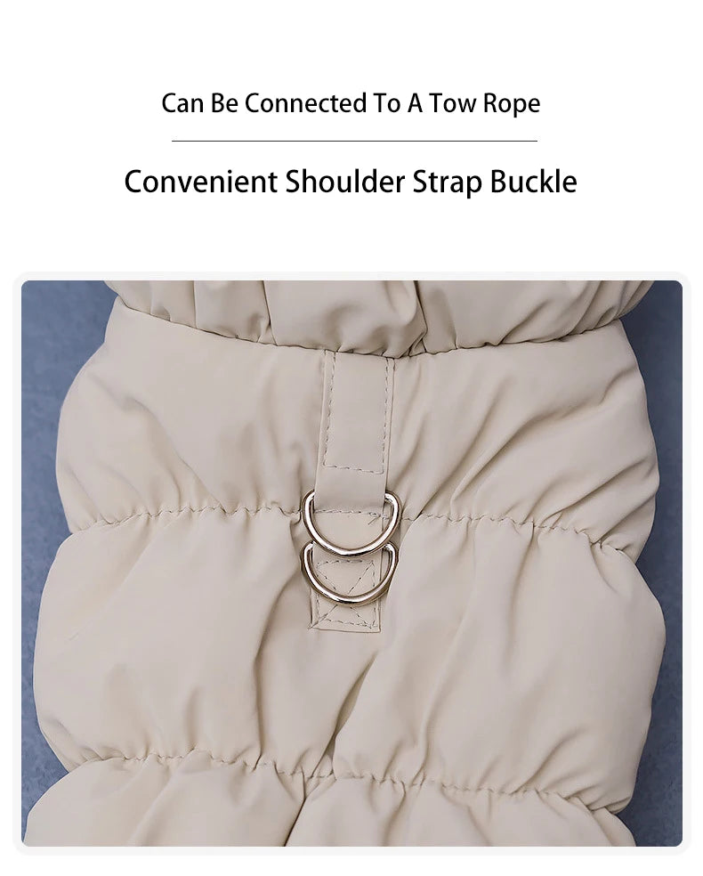 Dog Clothes With Warm Straps Cotton Jackets Pet Two-Legged Jackets Medium-Sized Dog Clothes Autumn-Winter Outfits